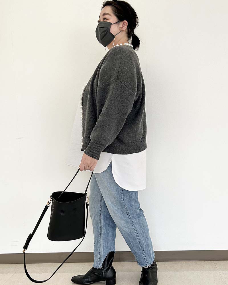 パールカーディガン otostyle】《予約商品》パール付きボリュームカーディガン | TOPS