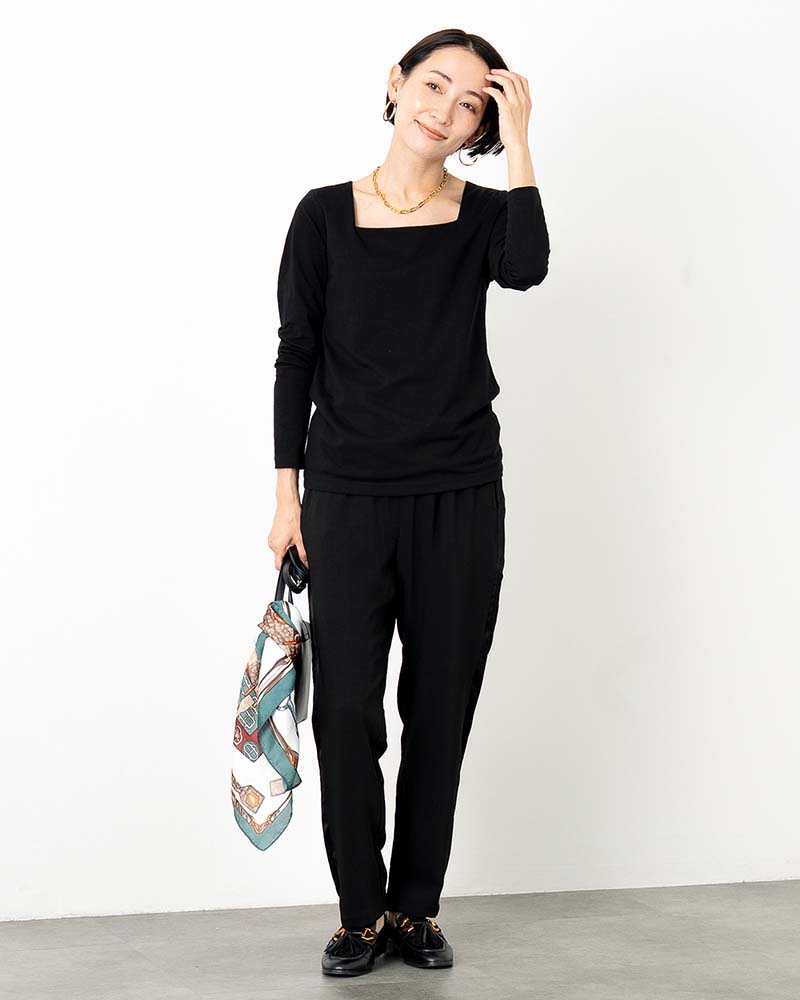 サイドライン切り替えテーパードパンツ | BOTTOMS | 元町