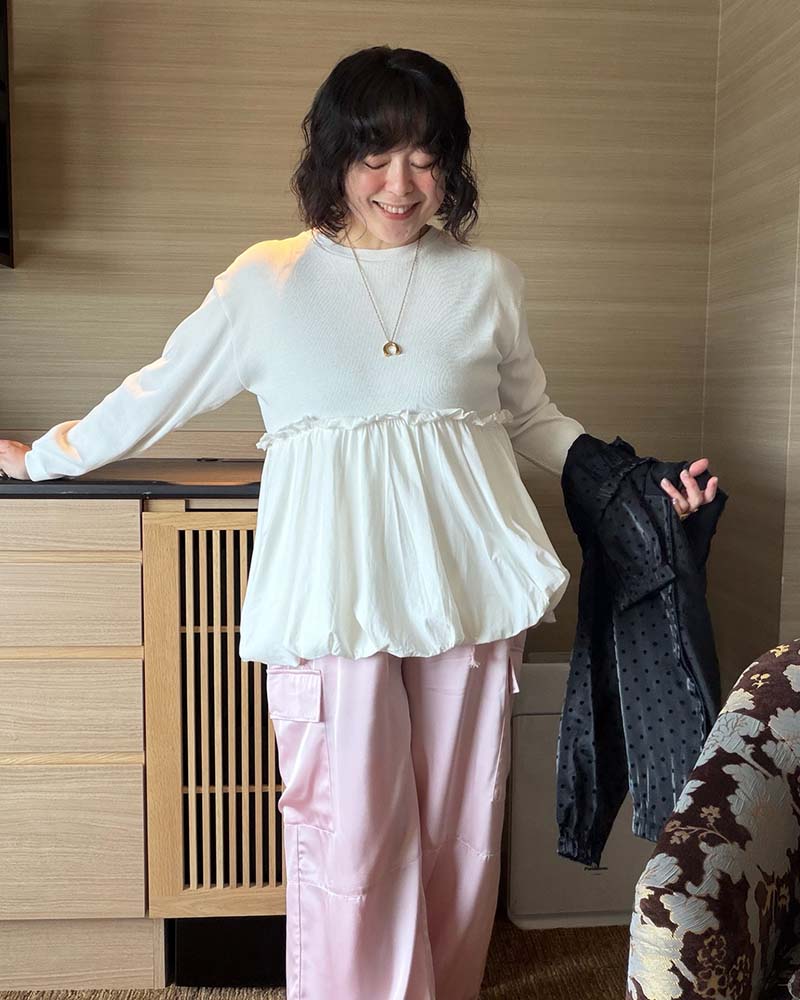 【otostyle】バルーンヘムペプラムプルオーバー