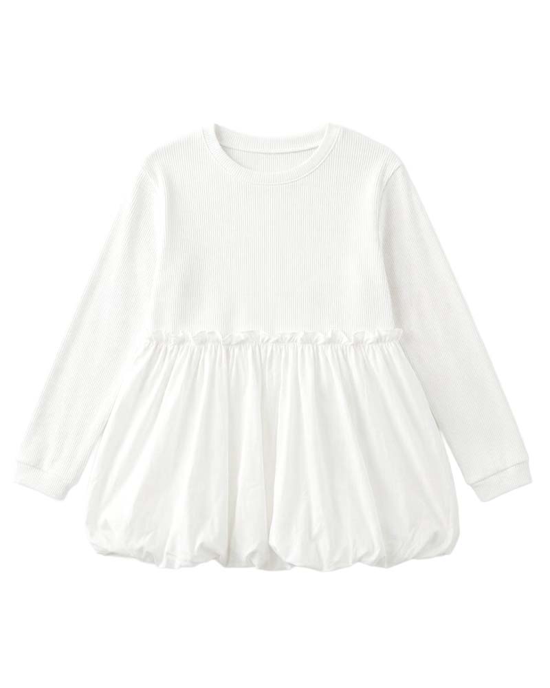 【otostyle】バルーンヘムペプラムプルオーバー
