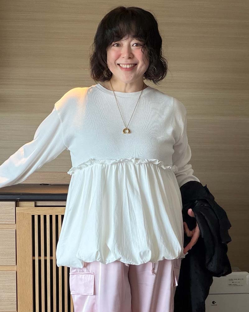 【otostyle】バルーンヘムペプラムプルオーバー