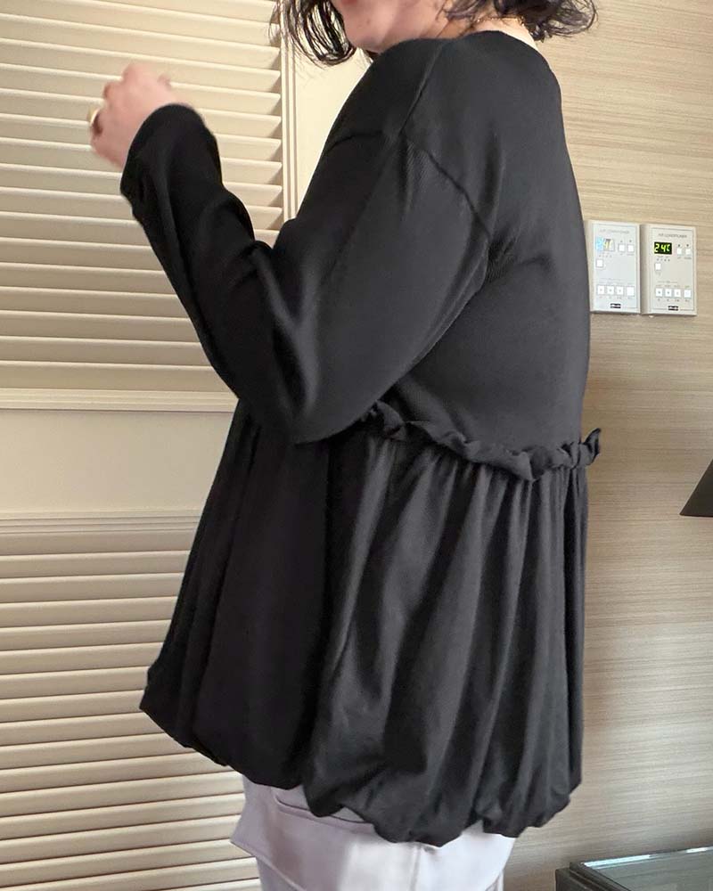 【otostyle】バルーンヘムペプラムプルオーバー