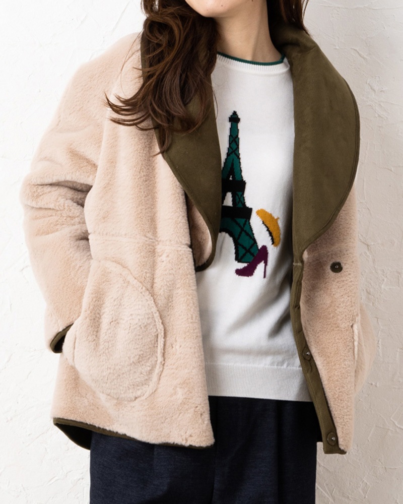 新品 ゼラール zelal リバーシブル ベスト ムートン ミンク 毛皮 革 皮