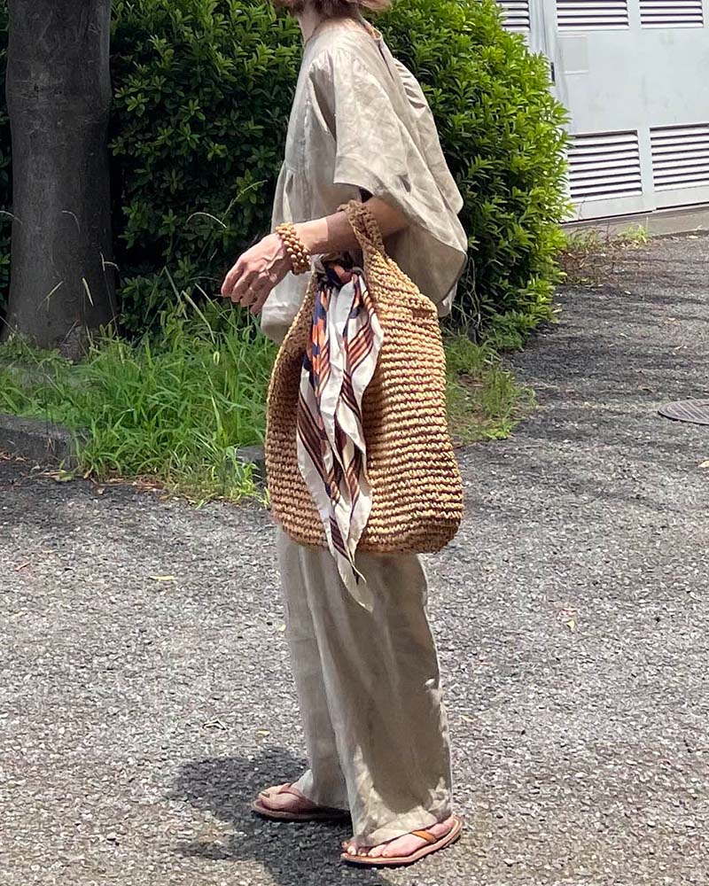 【Canaria Style】フリルスリーブリネンブラウス《セットアップ対応》