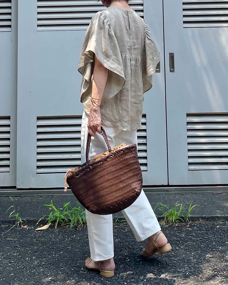 【Canaria Style】フリルスリーブリネンブラウス《セットアップ対応》