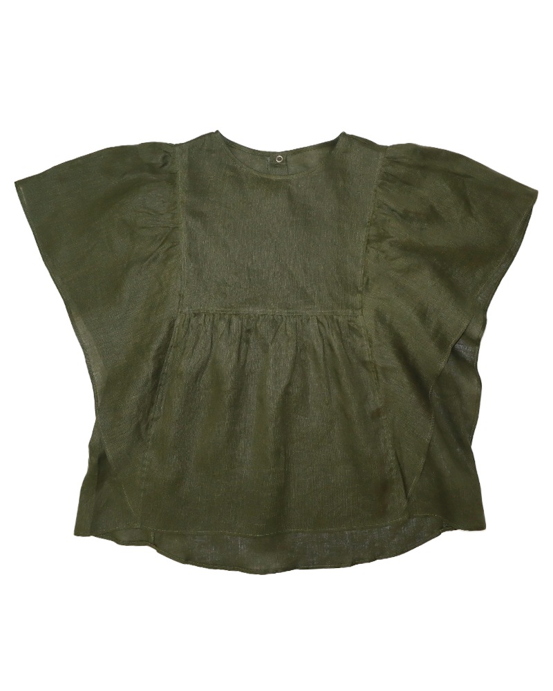 【Canaria Style】フリルスリーブリネンブラウス《セットアップ対応》