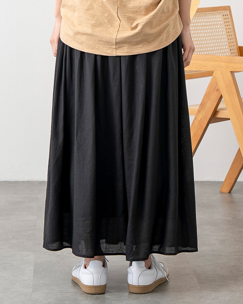 Canaria Style】コットンリネン混ボイルフレアスカート | BOTTOMS