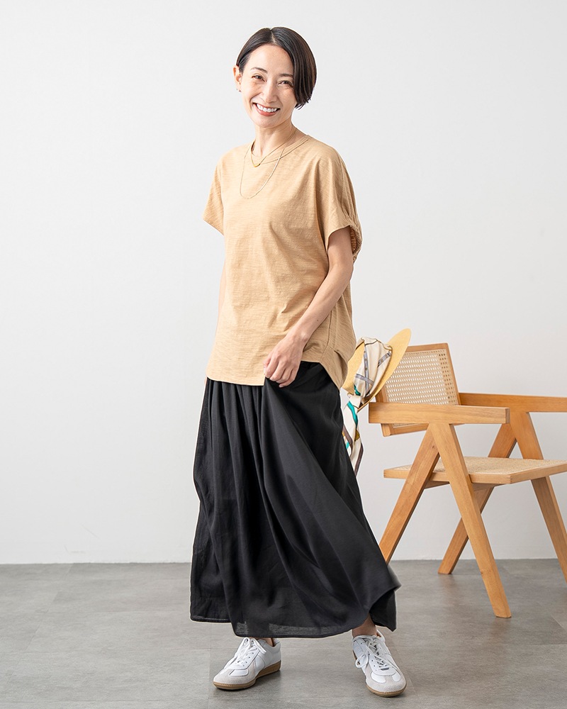 Canaria Style】コットンリネン混ボイルフレアスカート | BOTTOMS