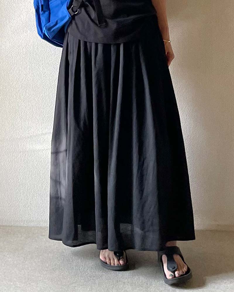 Canaria Style】コットンリネン混ボイルフレアスカート | BOTTOMS