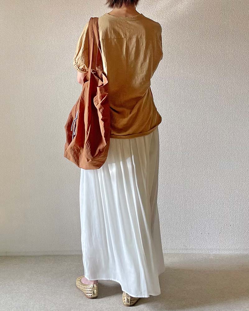 【Canaria Style】コットンリネン混ボイルフレアスカート