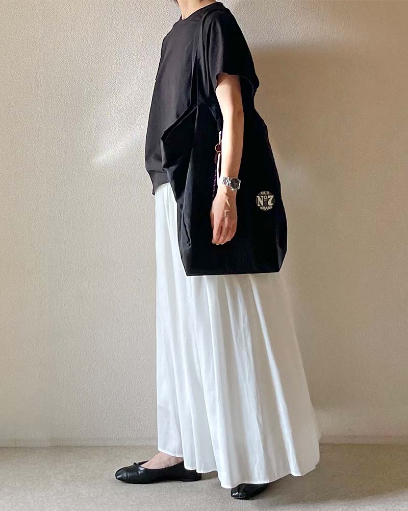 【Canaria Style】コットンリネン混ボイルフレアスカート