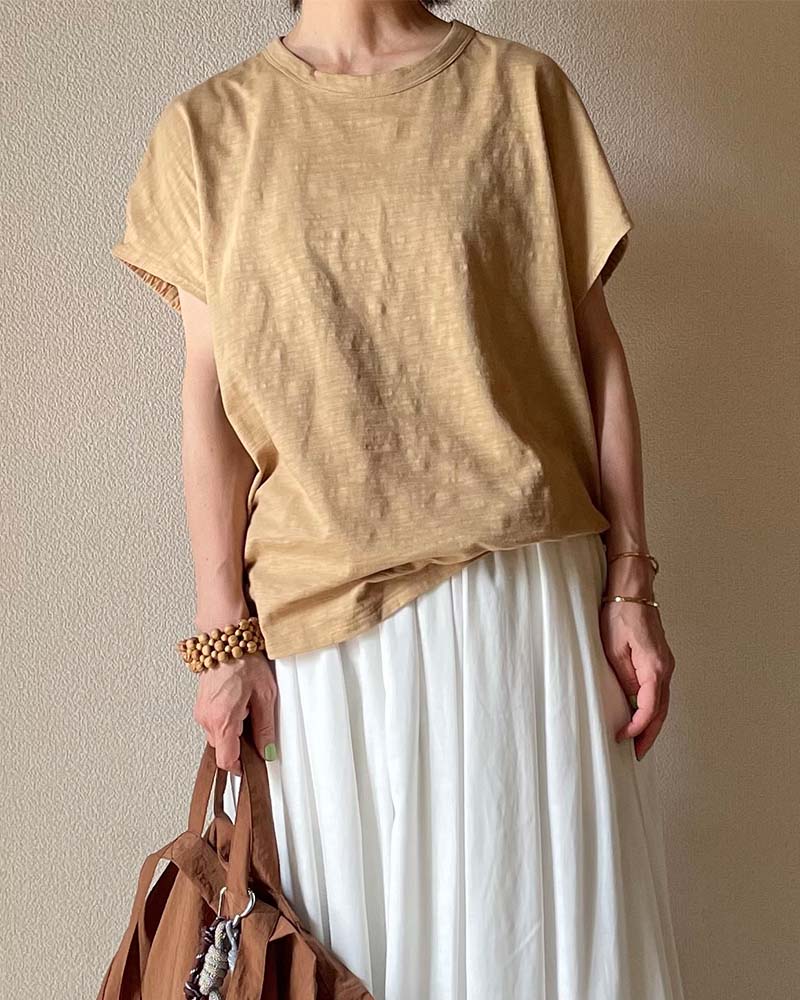 【Canaria Style】スラブ天竺サイドタックフレンチプルオーバー