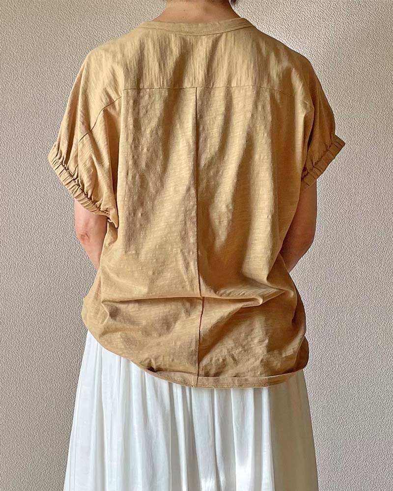 【Canaria Style】スラブ天竺サイドタックフレンチプルオーバー