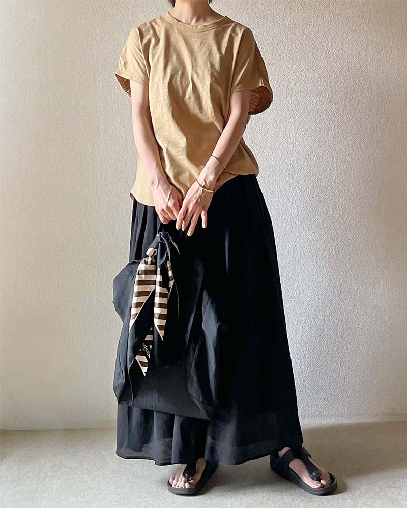 【Canaria Style】スラブ天竺サイドタックフレンチプルオーバー