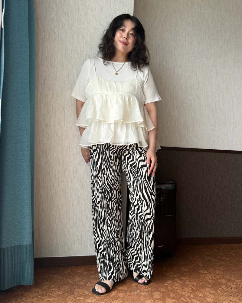 【otostyle】五分袖ボートネックリブプルオーバー