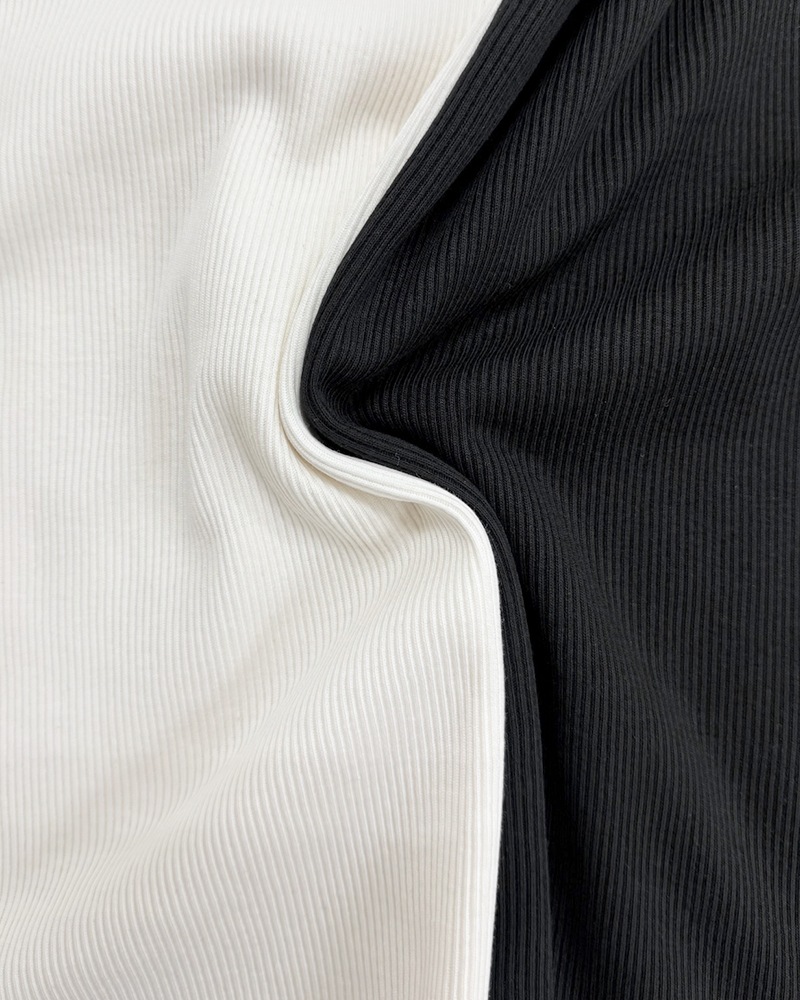 【otostyle】五分袖ボートネックリブプルオーバー