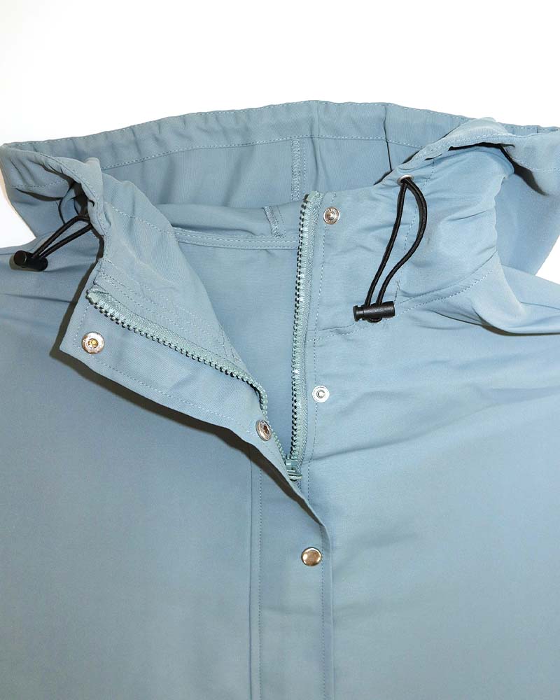 ピーチスキンボリュームスリーブフーディーブルゾン