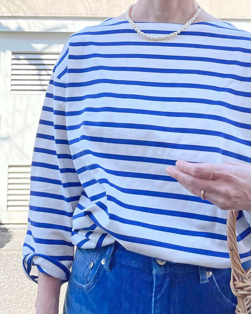 【Canaria Style】ボートネックボーダープルオーバー