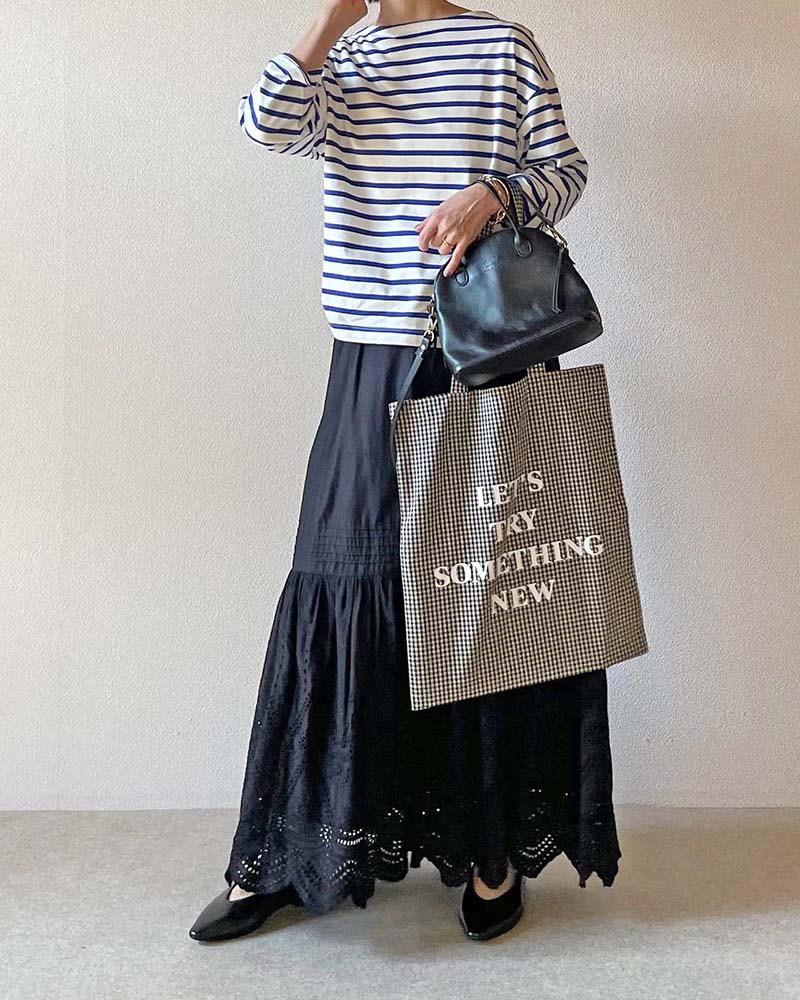 【Canaria Style】ボートネックボーダープルオーバー