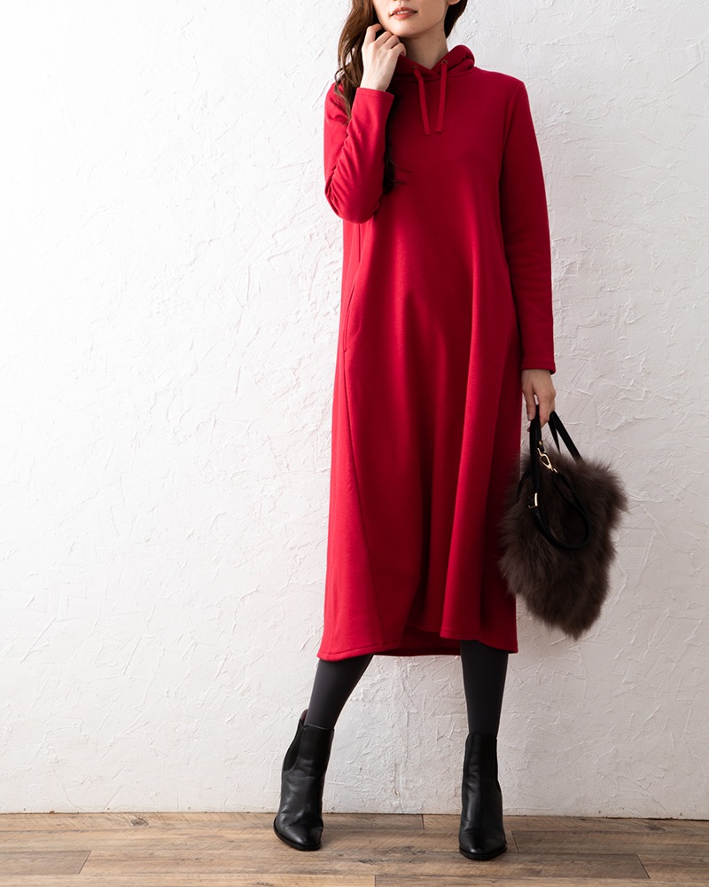 裏起毛フーディaラインワンピース One Piece 元町ゼラール 公式通販サイト