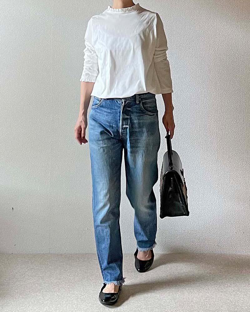 【Canaria Style】フリルスタンドネックプルオーバー