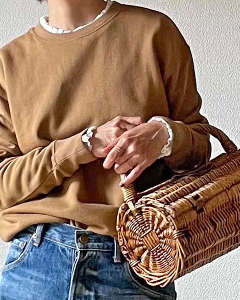 【Canaria Style】フリルスタンドネックプルオーバー