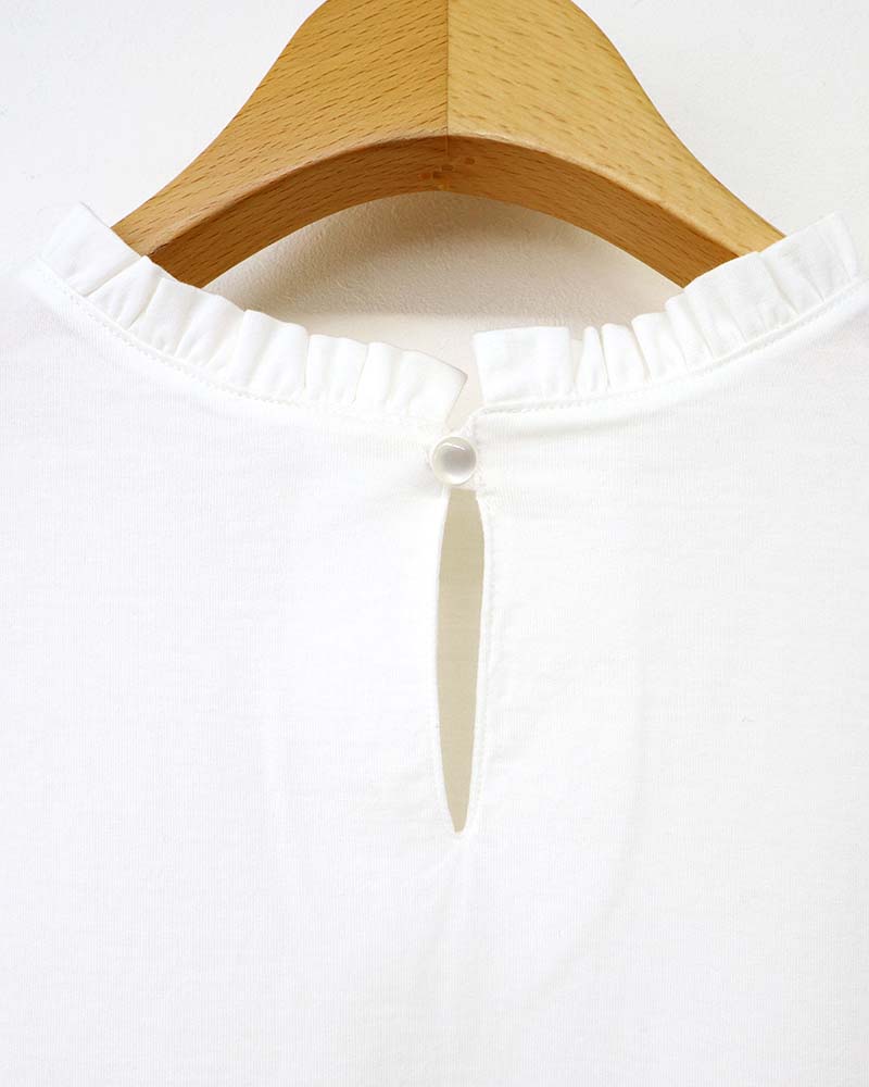 【Canaria Style】フリルスタンドネックプルオーバー