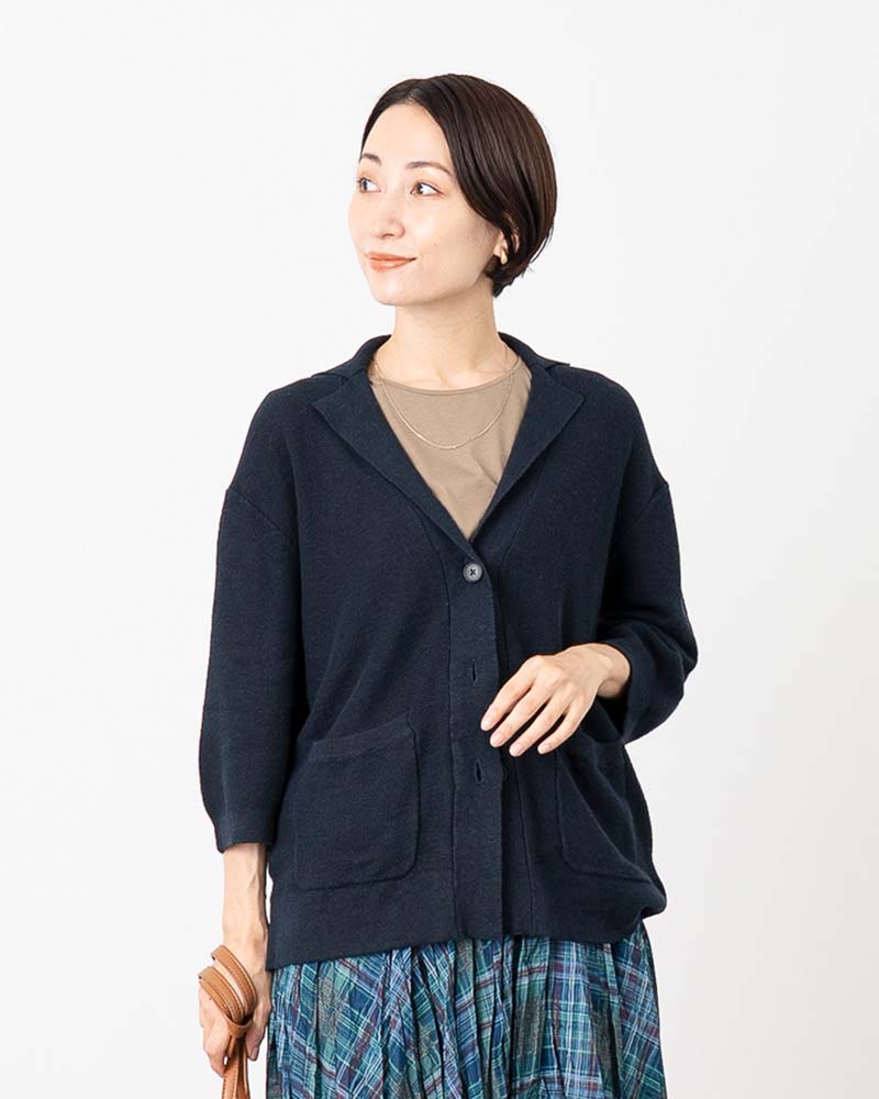 リネンコットンシルクライトテーラードジャケット