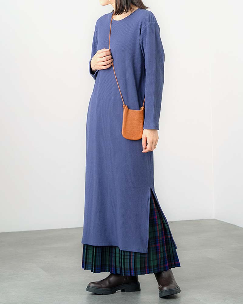 【otostyle】テレコリブIラインワンピース