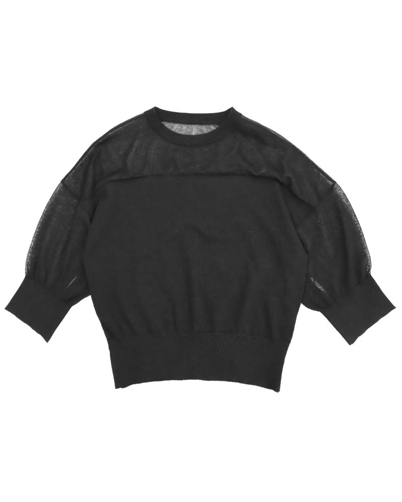 レーヨン混シアーコンビニットプルオーバー