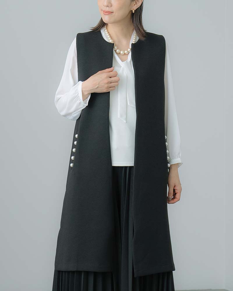 パールポケットアクセントジレ