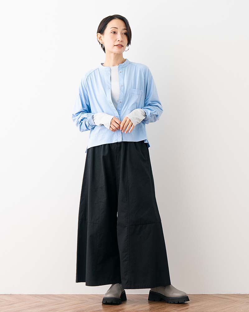 パネル切り替えスカート風パンツ