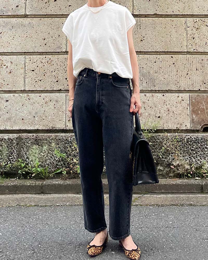 【Canaria Style】ストレッチデニムリラックステーパードパンツ