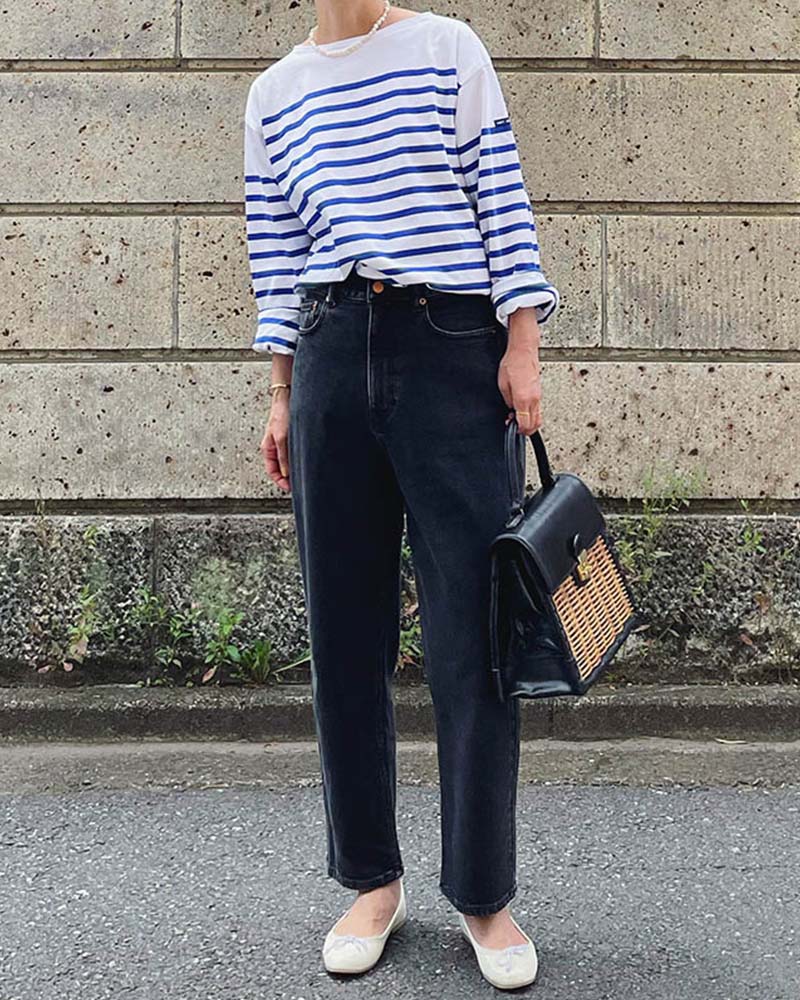 Canaria Style】ストレッチデニムリラックステーパードパンツ