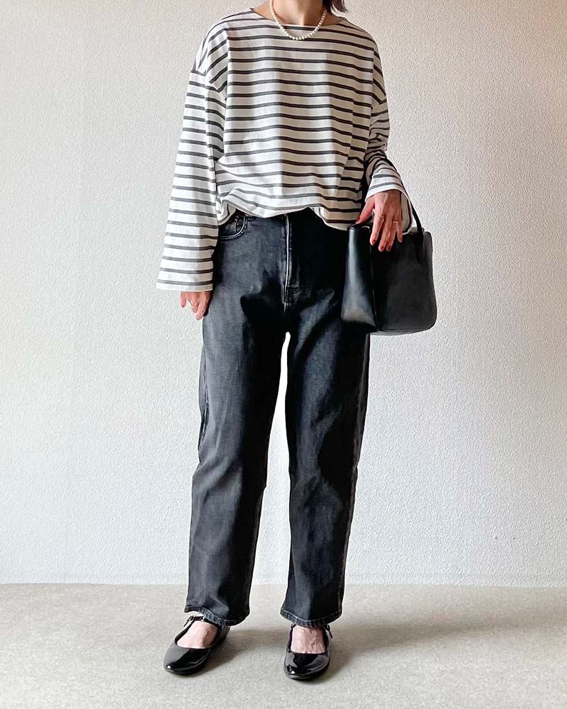 canaria style　ストレッチデニムインディゴスカート Canaria Style】ストレッチデニム後ろスリットスカート