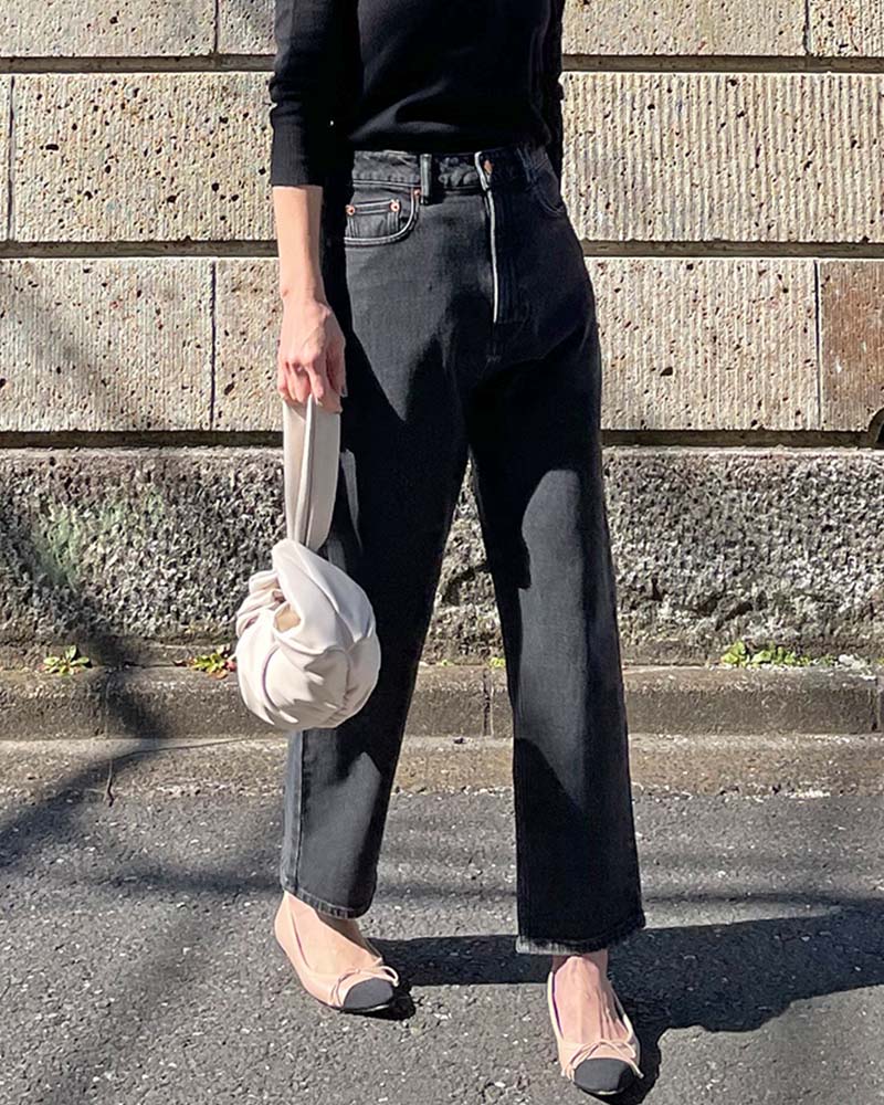 【Canaria Style】ストレッチデニムリラックステーパードパンツ