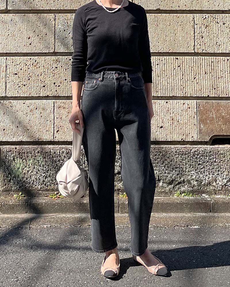 【Canaria Style】ストレッチデニムリラックステーパードパンツ