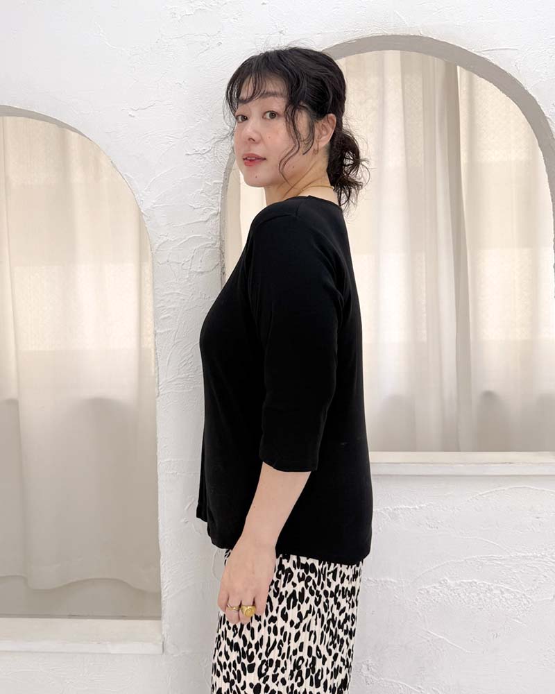 【otostyle】七分袖Vネックプルオーバー