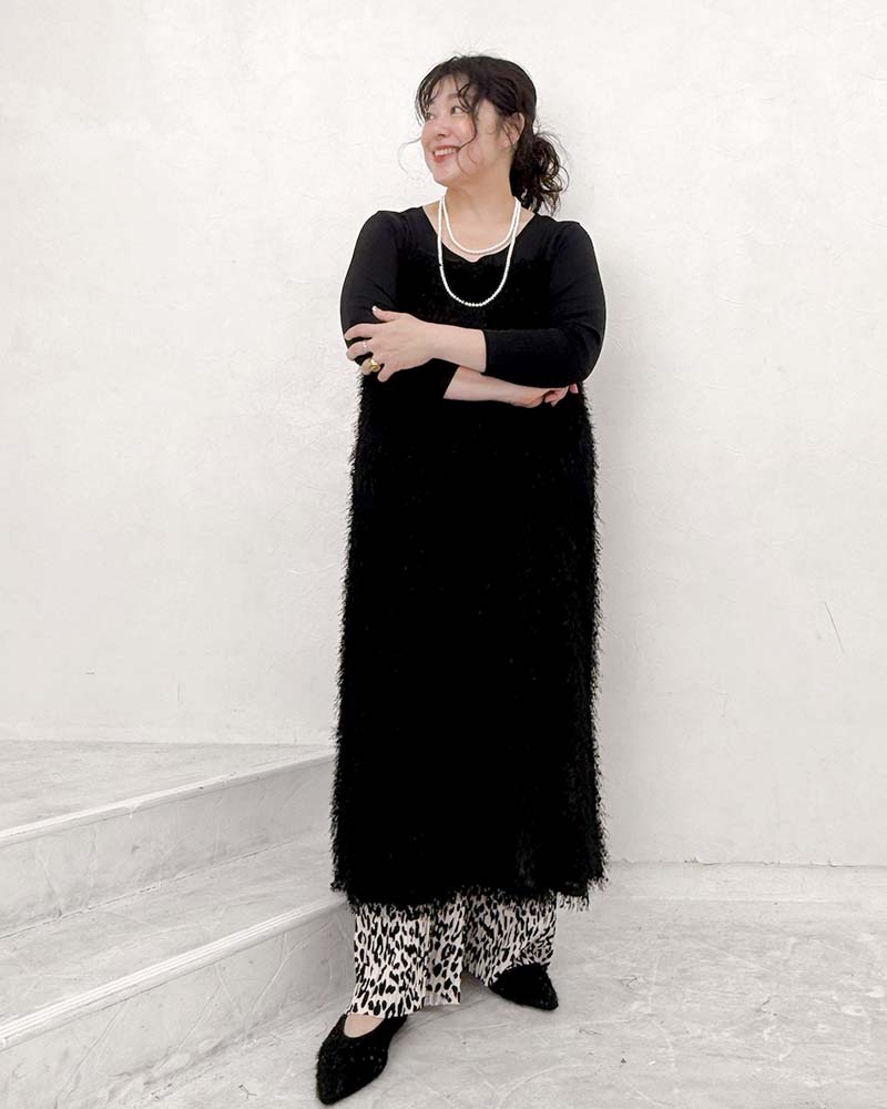 【otostyle】コットンフライスラウンドネック八分袖Tシャツ