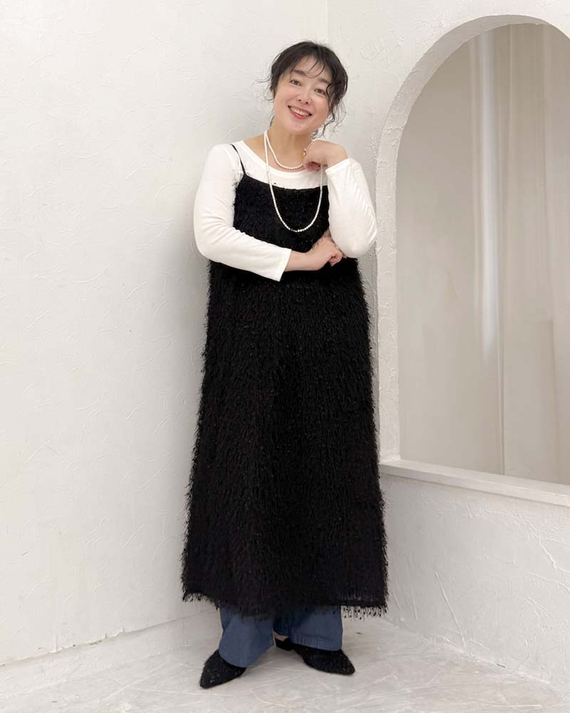 【otostyle】コットンフライスラウンドネック八分袖Tシャツ