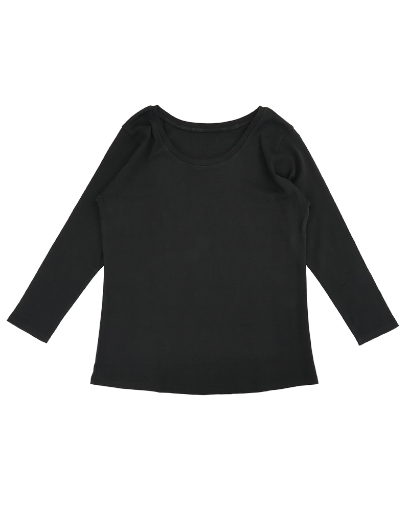 【otostyle】コットンフライスラウンドネック八分袖Tシャツ