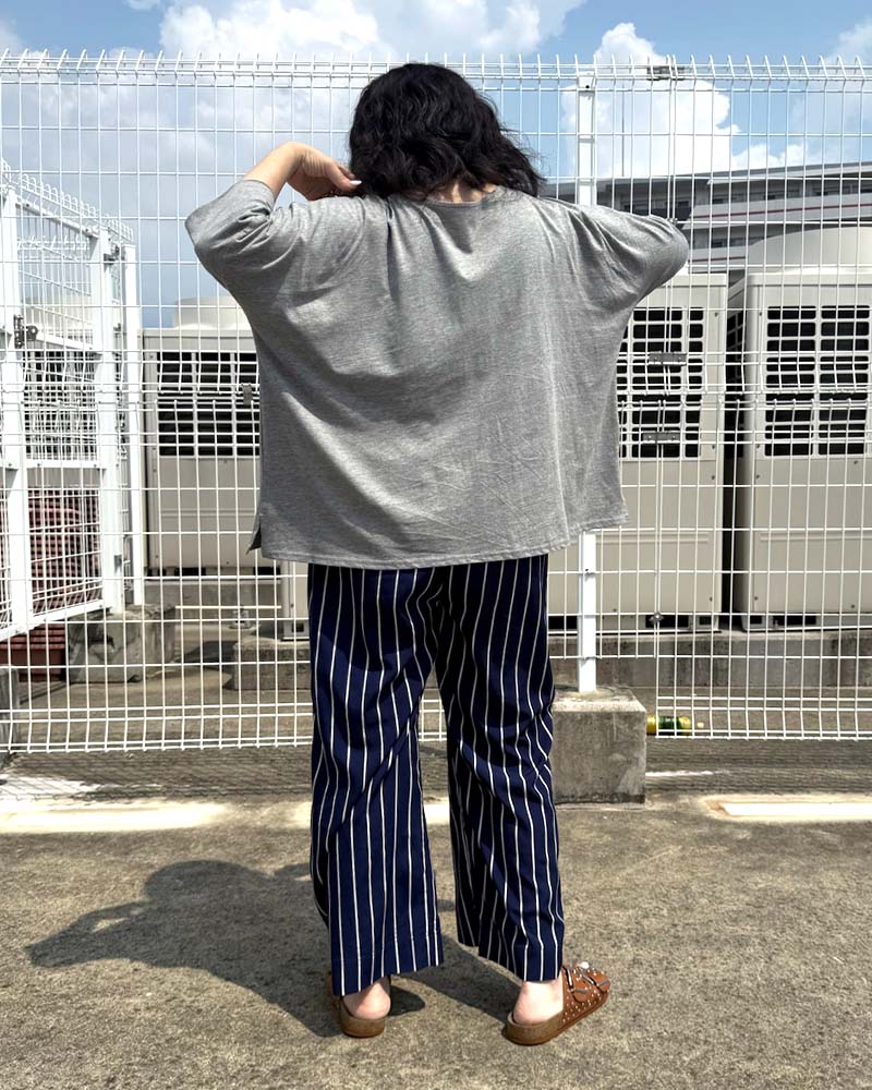【otostyle】ドロップショルダークルーネックTシャツ
