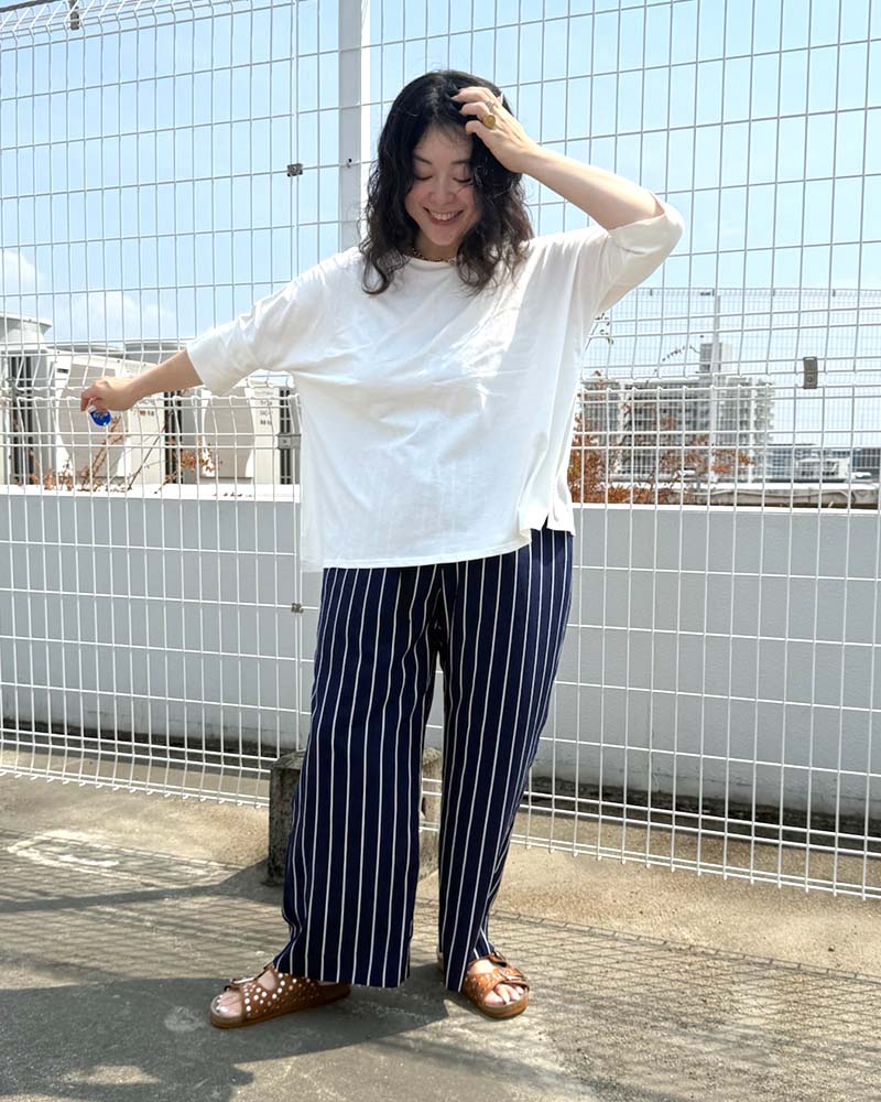 【otostyle】ドロップショルダークルーネックTシャツ