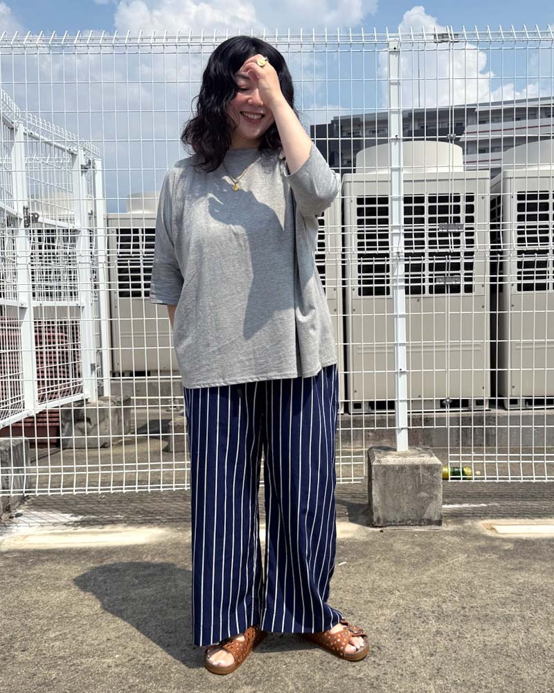 【otostyle】ドロップショルダークルーネックTシャツ