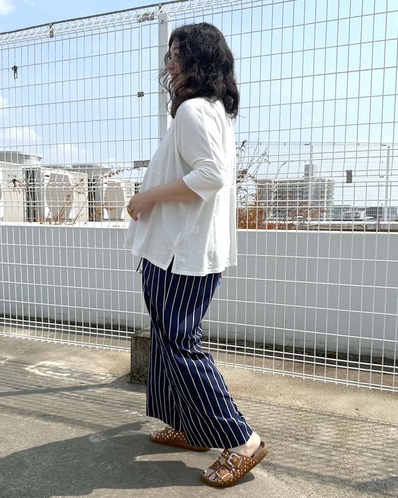 【otostyle】ドロップショルダークルーネックTシャツ