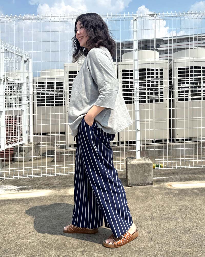 【otostyle】ドロップショルダークルーネックTシャツ