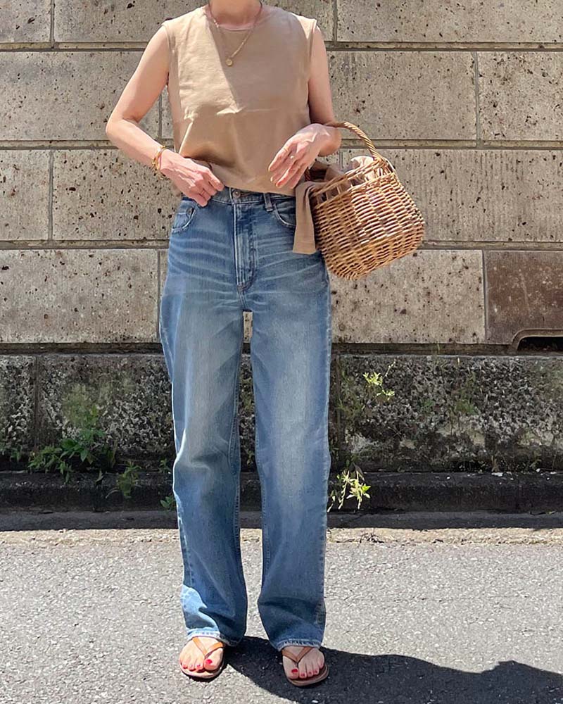 【Canaria Style】天竺コンパクトネックプルオーバー