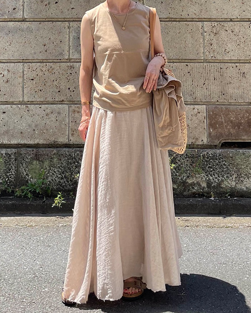 【Canaria Style】天竺コンパクトネックプルオーバー