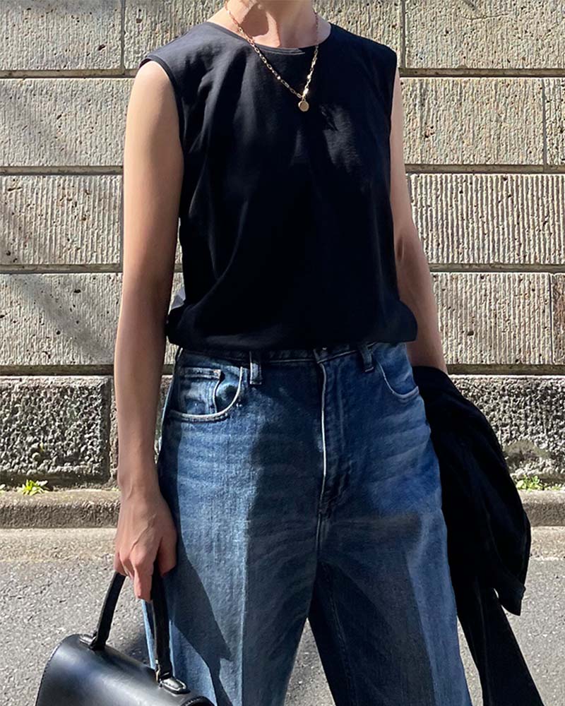 【Canaria Style】天竺コンパクトネックプルオーバー