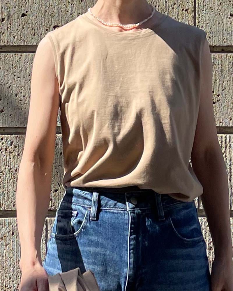 【Canaria Style】天竺コンパクトネックプルオーバー